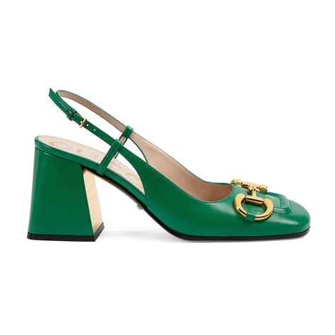 black gucci slingbacks|gucci slingback horsebit green.